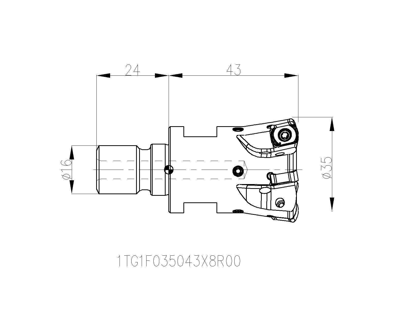 Ingersoll Cutting Tools Metal Working Tools DF 1TG1F...X M