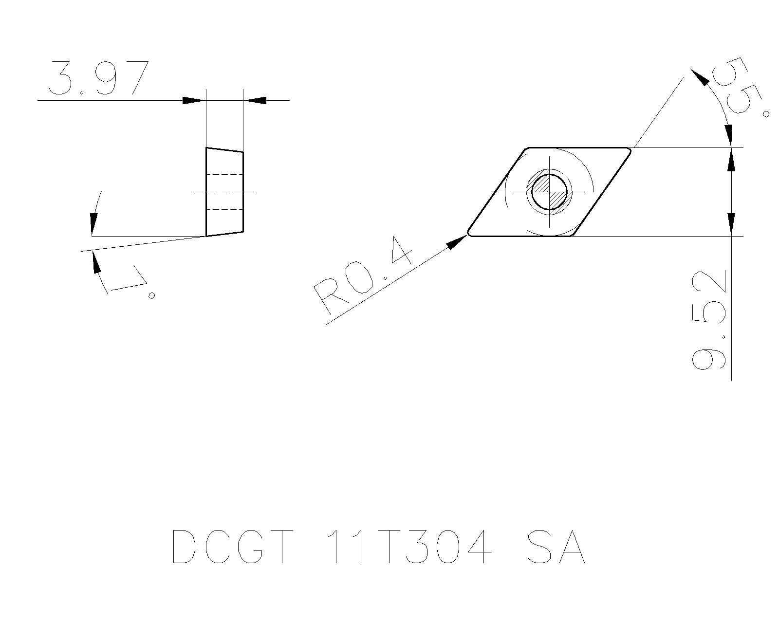 Ingersoll Cutting Tools Metal Working Tools DCGT SA 5522298