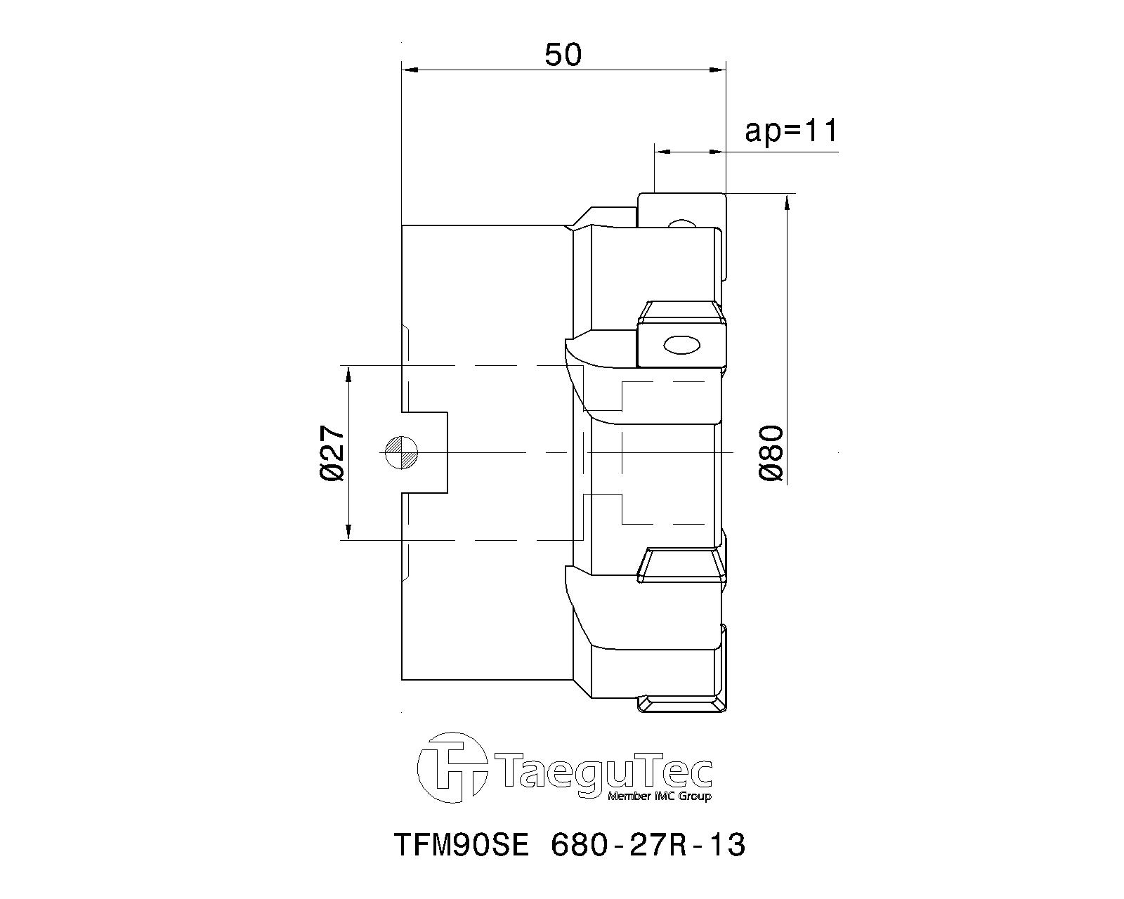 TaeguTec Cutting Tools - Metal Working Tools - TFM90SE-R-13 TaeguTec Cutting Tools - Metal Working Tools - TFM90SE-R-13
