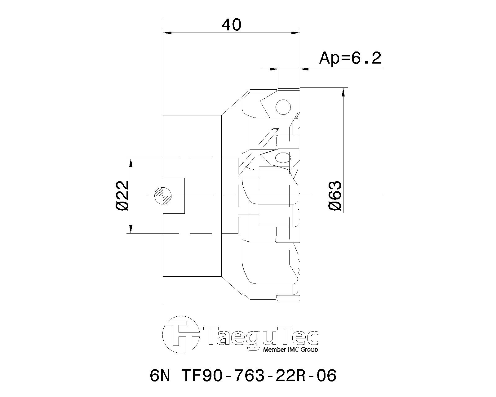 てーて TaeguTec Cutting Tools - Metal Working Tools - 6N TF90-R-06/09