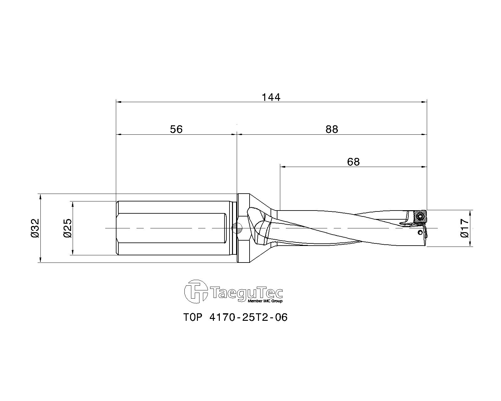 テグテック トップドリル:ホルダー TOP_4430-40T2-13 期間限定 ポイント10倍