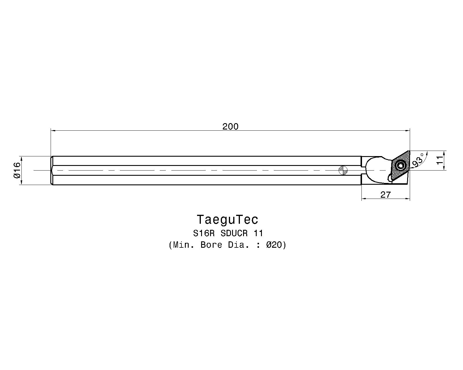 TaeguTec Cutting Tools Metal Working Tools SSDUCR/L 3601193