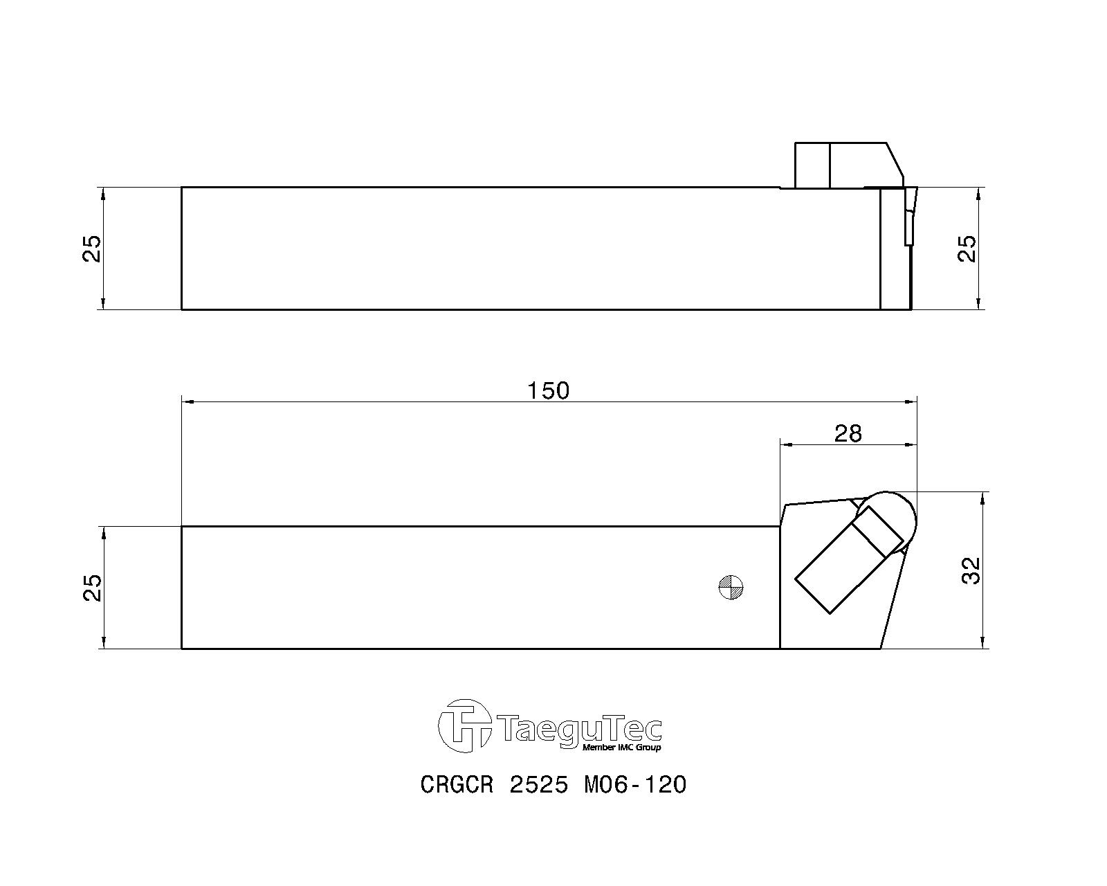 TaeguTec Cutting Tools Metal Working Tools CRGCR/L120 3602582 CRGCR 2525 M06120