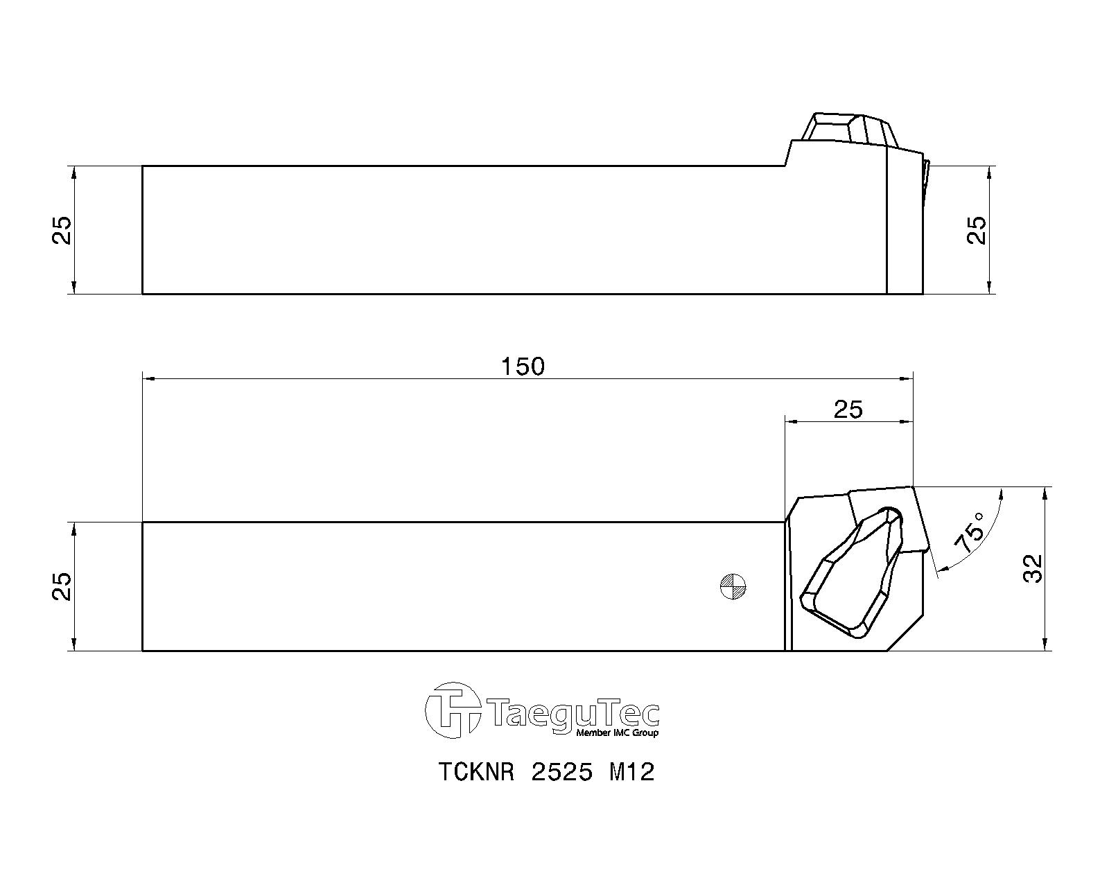 TaeguTec Cutting Tools Metal Working Tools TCKNR/L... 3603351 TCKNR 2525 M12