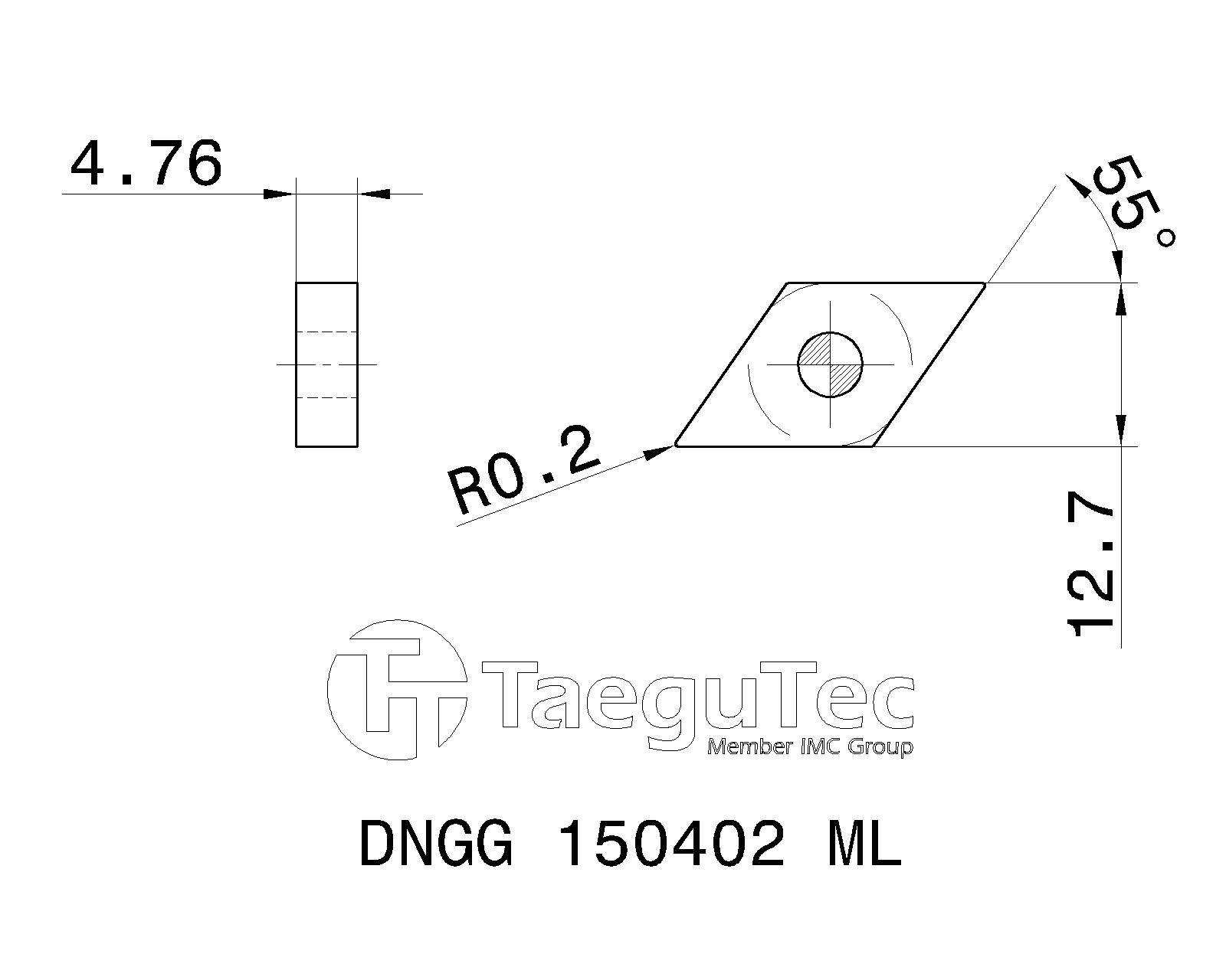 TaeguTec Cutting Tools Metal Working Tools DNGGML 5522693 DNGG