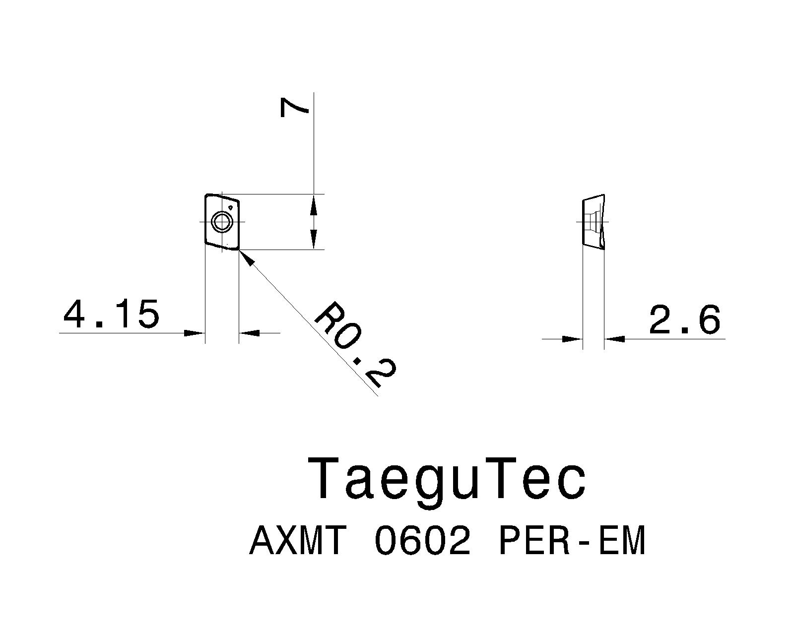 TaeguTec Cutting Tools Metal Working Tools AXMT 0602 PEREM