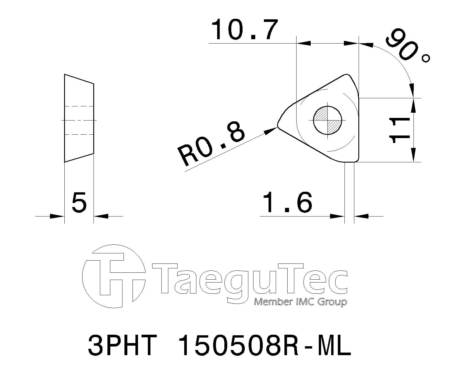 TaeguTec Cutting Tools - Metal Working Tools - 3PHT 15-ML TaeguTec Cutting Tools - Metal Working Tools - 3PHT 15-ML