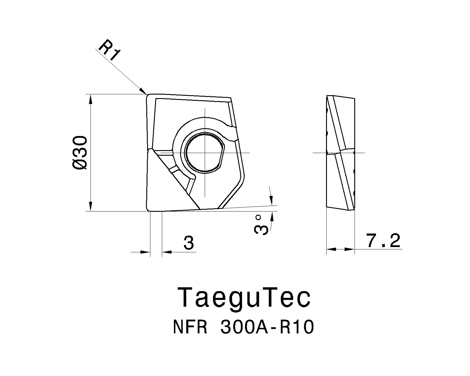 TaeguTec Cutting Tools Metal Working Tools NFRR 6111842 NFR