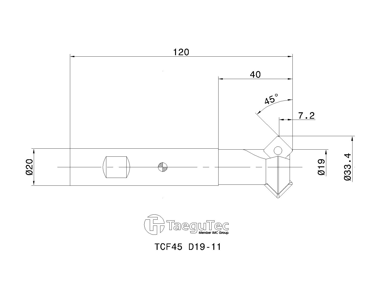 TaeguTec Cutting Tools Metal Working Tools TCF11 6161940 TCF45 D1911