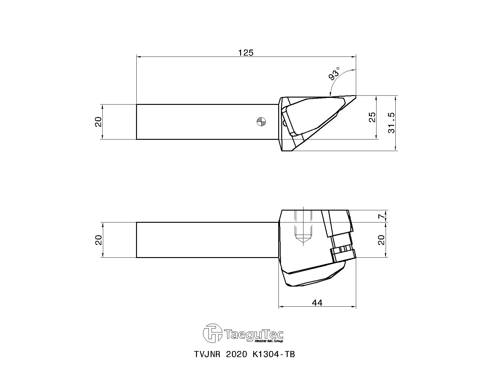TaeguTec Cutting Tools Metal Working Tools TVJNR/LTB (RHINO) 6168502 TVJNR 2020 K1304TB