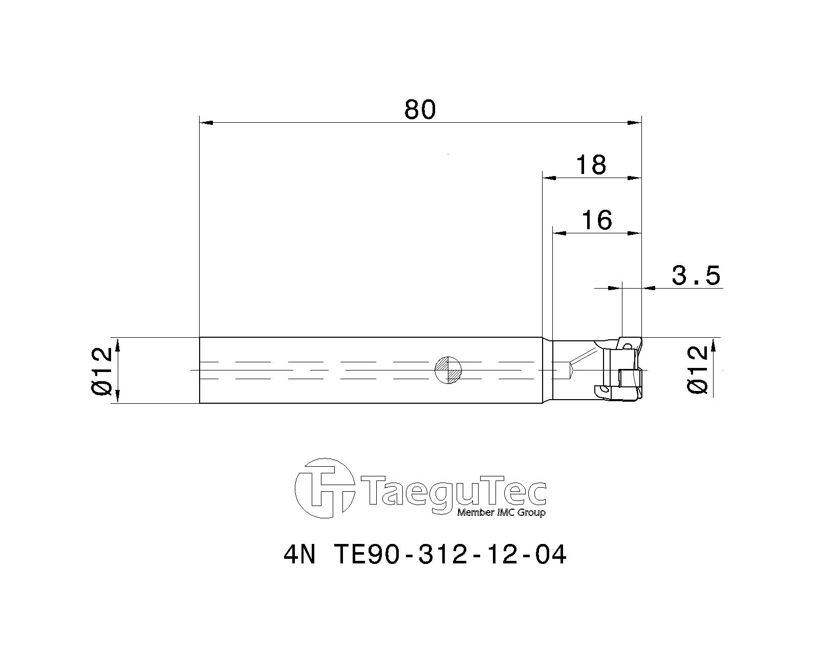 TaeguTec Cutting Tools - Metal Working Tools - 4N TE90-04
