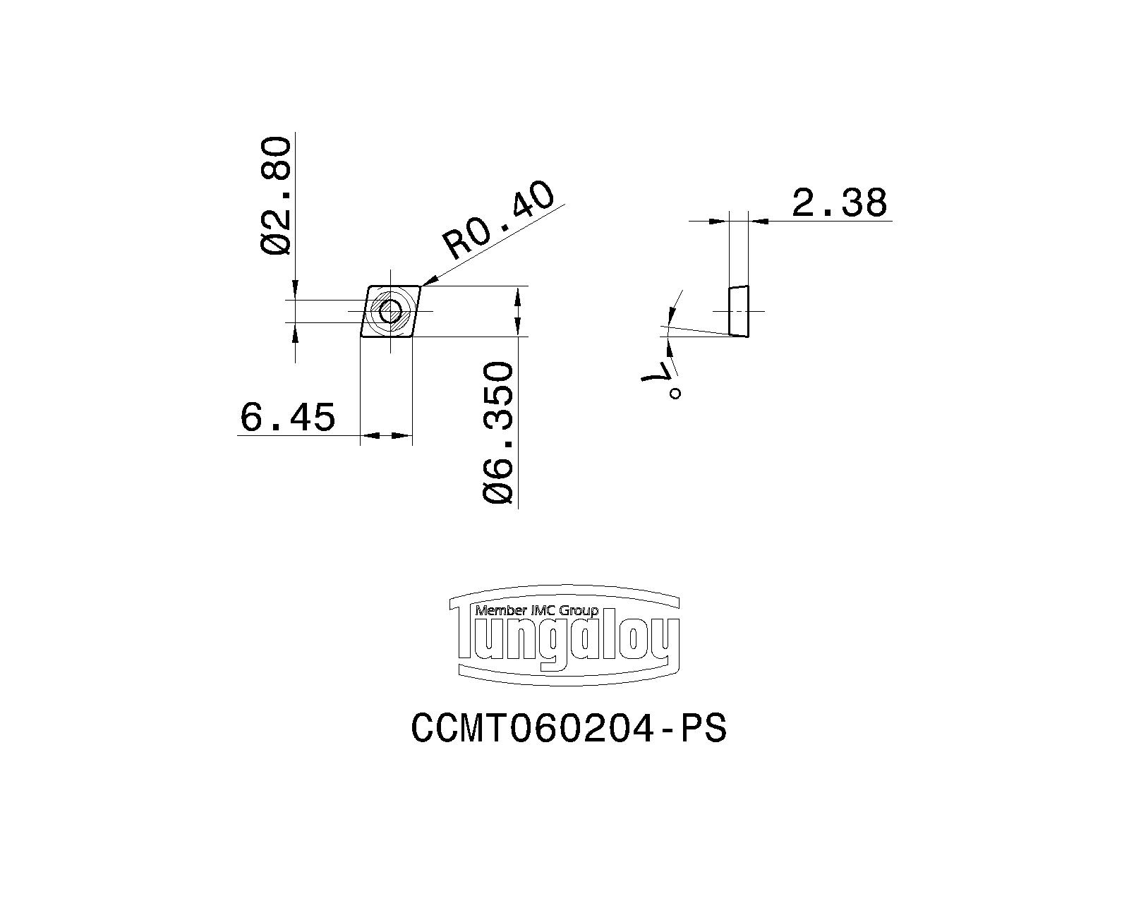 タンガロイ インサート CVDコーティング T9225  VCMT160404PSF(T9225)(2254097)×10[送料別途見積り][法人・事業所限定][掲外取寄] 切削、切断、穴あけ