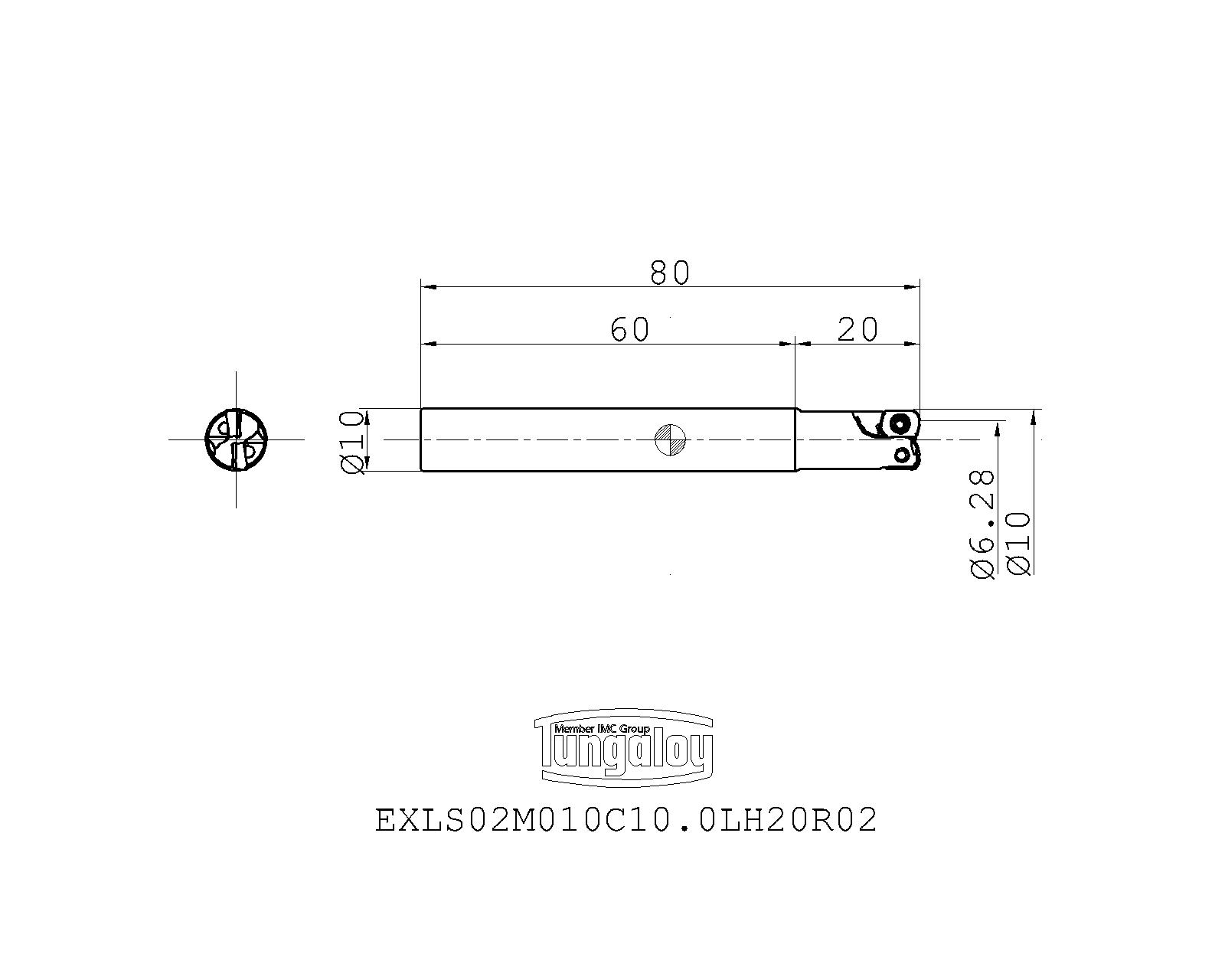EXLS - EXLS02M010C10.0LH20R02 - 6769407 - Tungaloy Cutting Tools EXLS - EXLS02M010C10.0LH20R02 - 6769407 - Tungaloy Cutting Tools