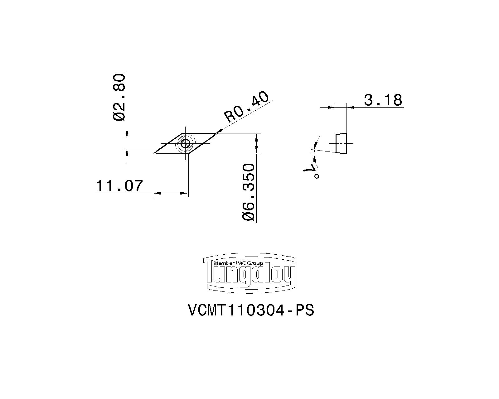 メーカー VCMT110304-PS タンガロイ 旋削用M級ポジ 10個入り JP VCMT110304PS (株)タンガロイ ってご