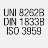 UNI 8262B DIN 1833B ISO 3959                      